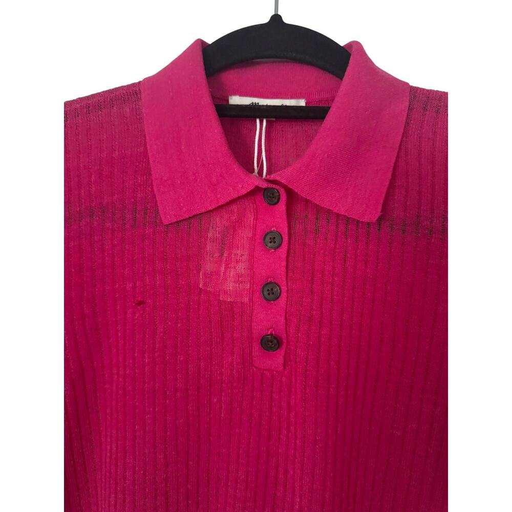 NWT Madewell Short-Sleeve Polo Sweater Tee - Picture 4 of 12